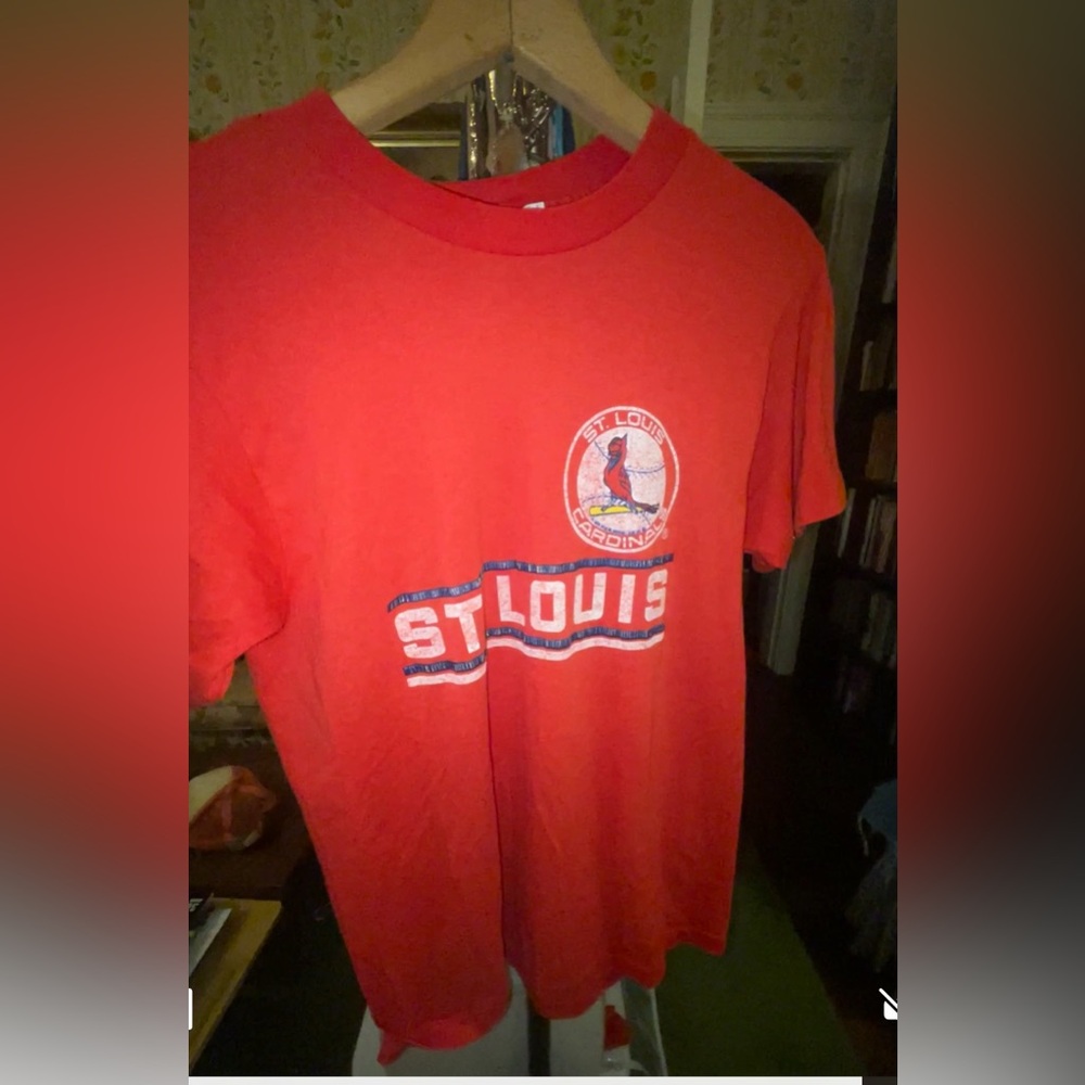 Vintage St. Louis Cardinals Baseball Red Short Sleeve 80’s 90’s Tee - Picture 2 of 7